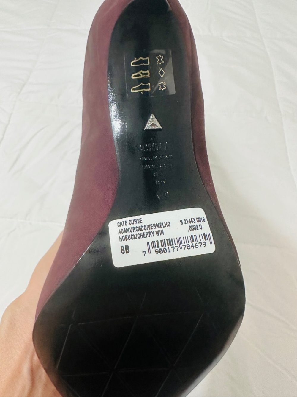 Schutz knee high Cherry Wine Cate Curve suede boots - Picture 4 of 4